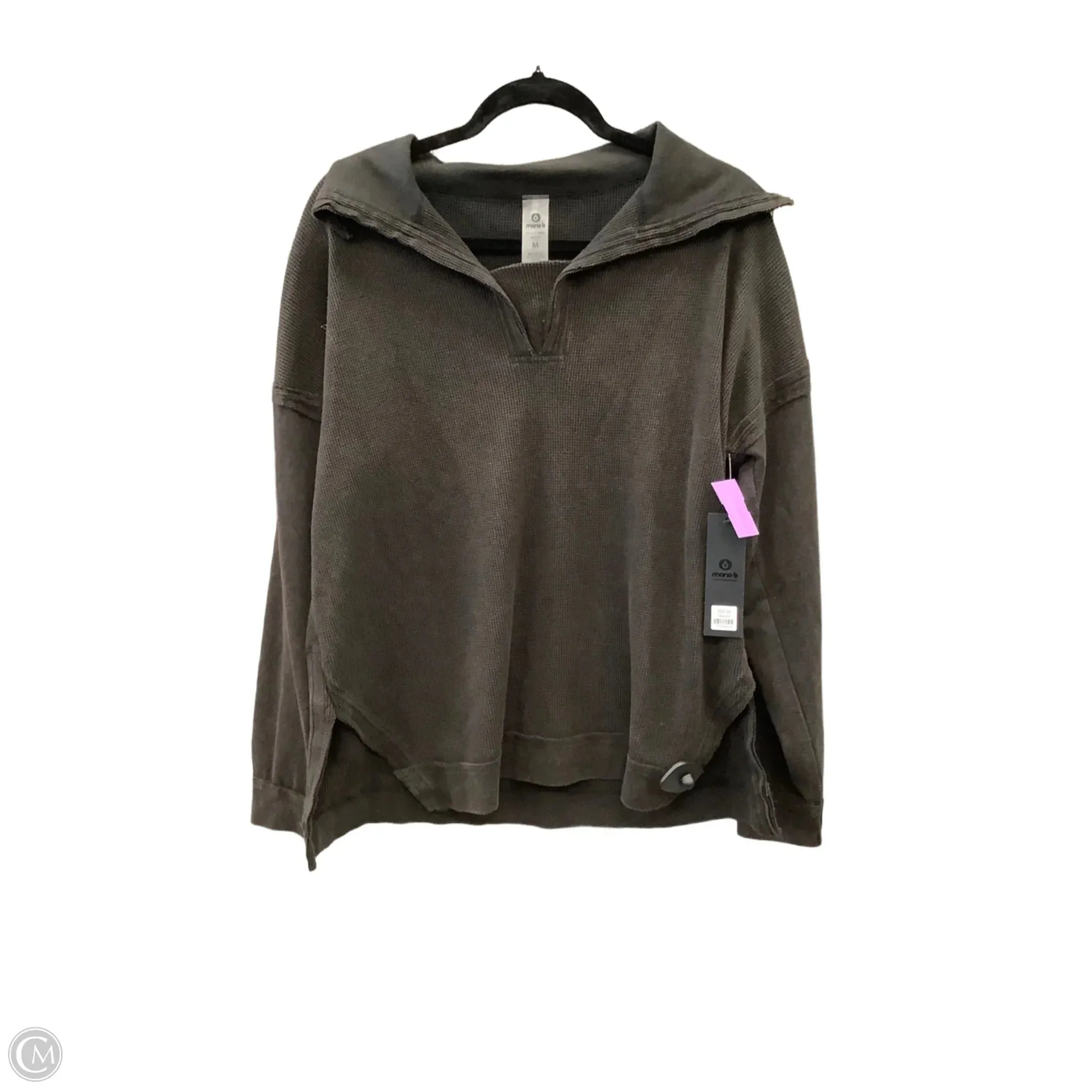 NonBindingEdges Elite Vibe Sweatshirt Collar By Mono B In Grey, Size: M