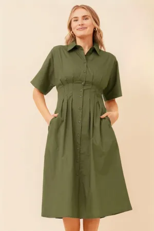 FRANCETTE SOLID SHIRT DRESS Edgy Youth Stylish dress for gatherings