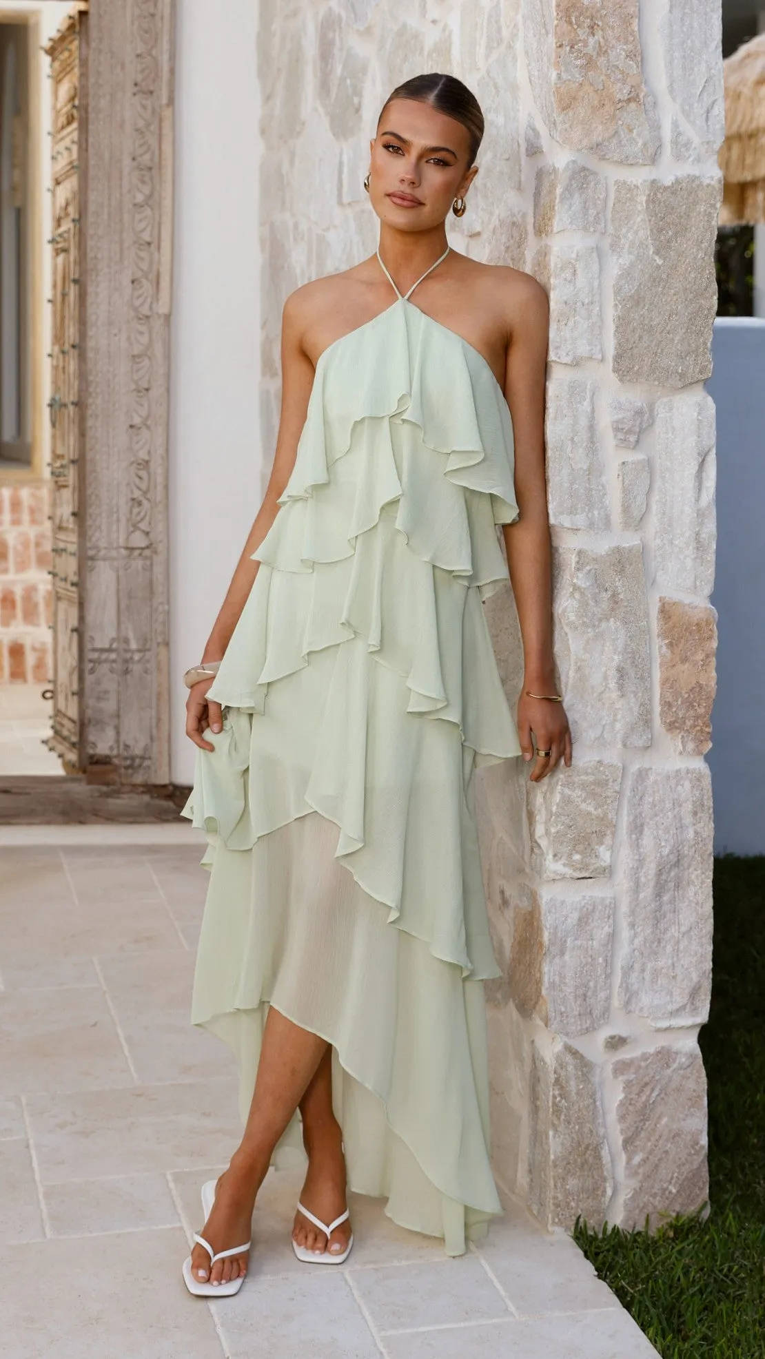 Greek Touch Soho Maxi Dress - Sage