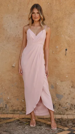 Street Glow Ruby Pop Charlotte Draped Maxi Dress - Pink