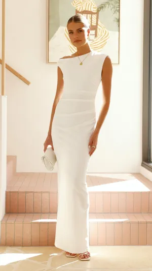 Stunning beach maxi dress Tulle Flow Lilah Maxi Dress - White