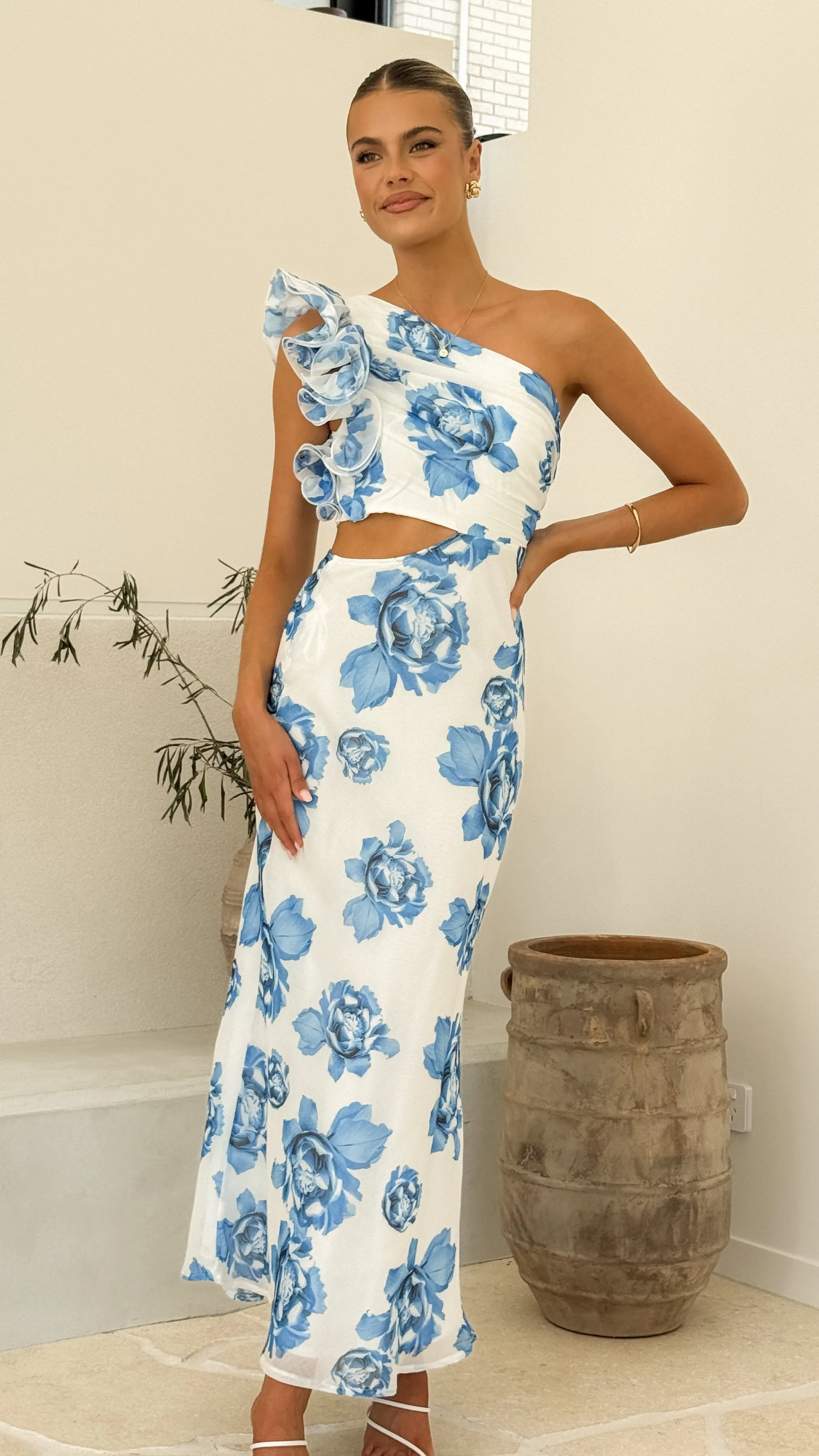 Desert Glow Amina Maxi Dress - Blue Rose