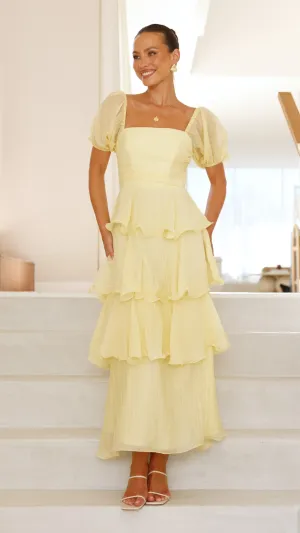 Platinum Glow Travel Easy Lanelle Maxi Dress - Yellow