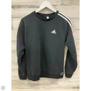 SmoothGripFastenings Athletic Sweatshirt Crewneck By Adidas In Black & White, Size: S