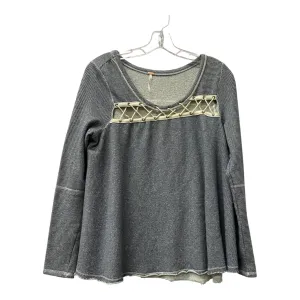 Sweatshirt Crewneck By Free People In Grey, Size:S Elegant Glow Colorfast Dye