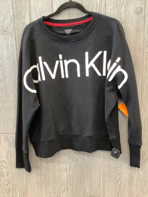 Charm Core Premium Apparel Sweatshirt Crewneck By Calvin Klein In Black, Size: Xl