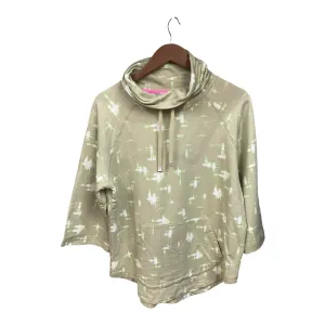 Vented Panels Sweatshirt Collar By Isaac Mizrahi Live Qvc In Green, Size: M