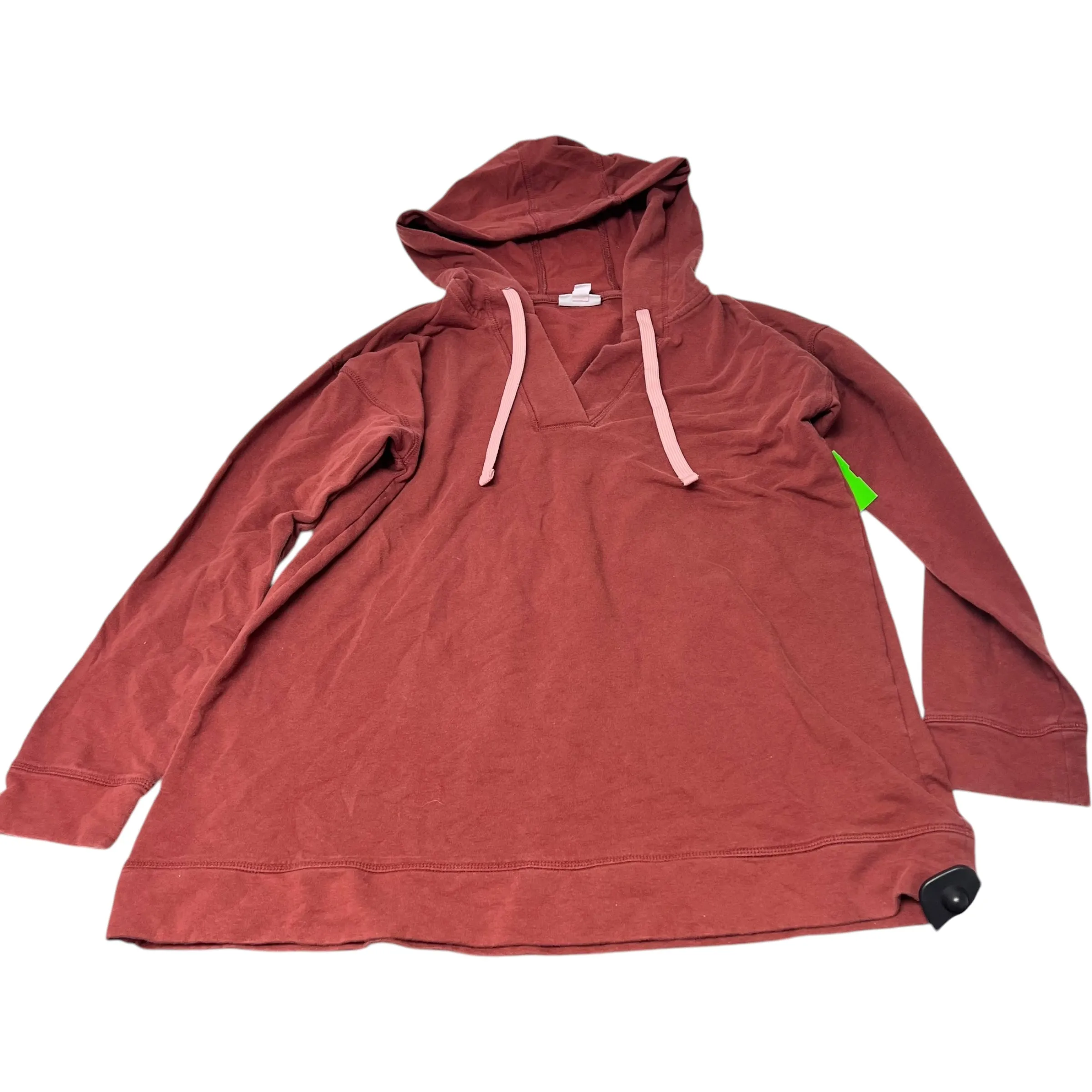 Colorfast Technology High-Quality Fabric Sweatshirt Hoodie By J. Jill In Orange, Size: M