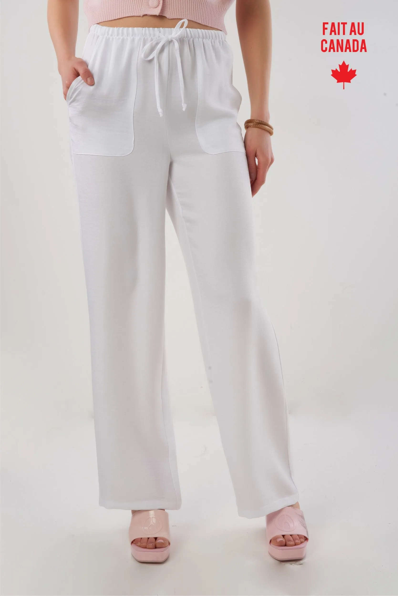 Light Fabric Cozy Fit Pantalon ?? jambe large - BONI - (R-A11)