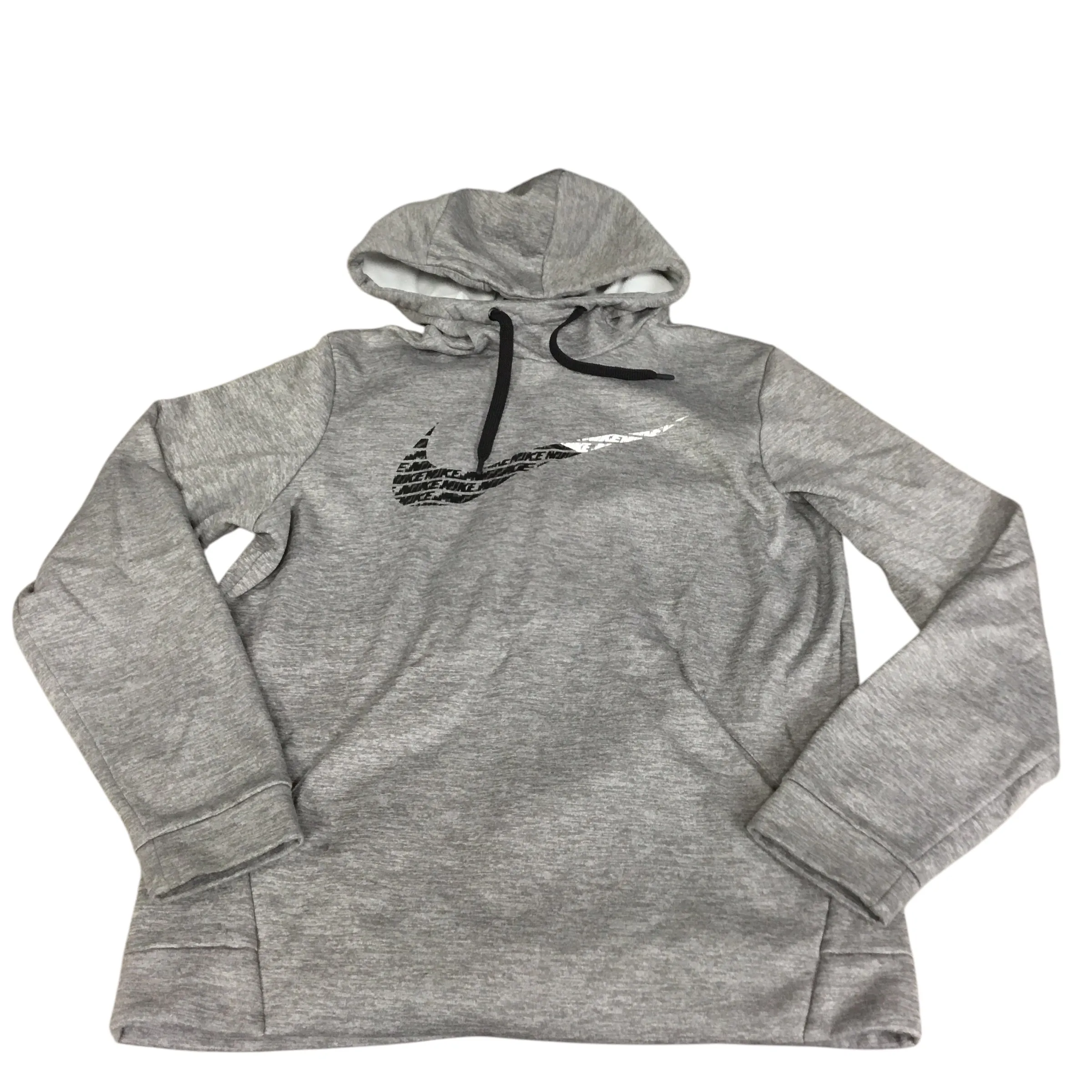 Athletic Sweatshirt Hoodie By Nike Apparel In Grey, Size: M Modern Look Sporty Style