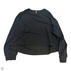 Athletic Sweatshirt Crewneck By Fabletics In Black, Size: M FrictionResistant Handmade Glow