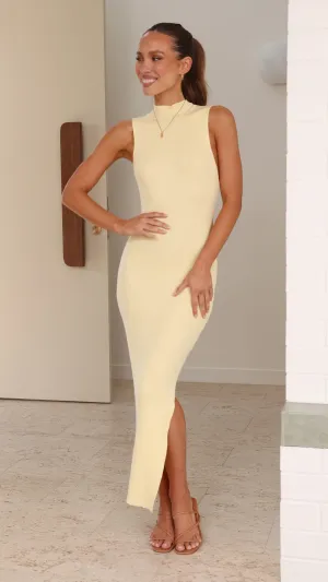 Mae Knit Dress - Yellow Day-to-night versatile dress