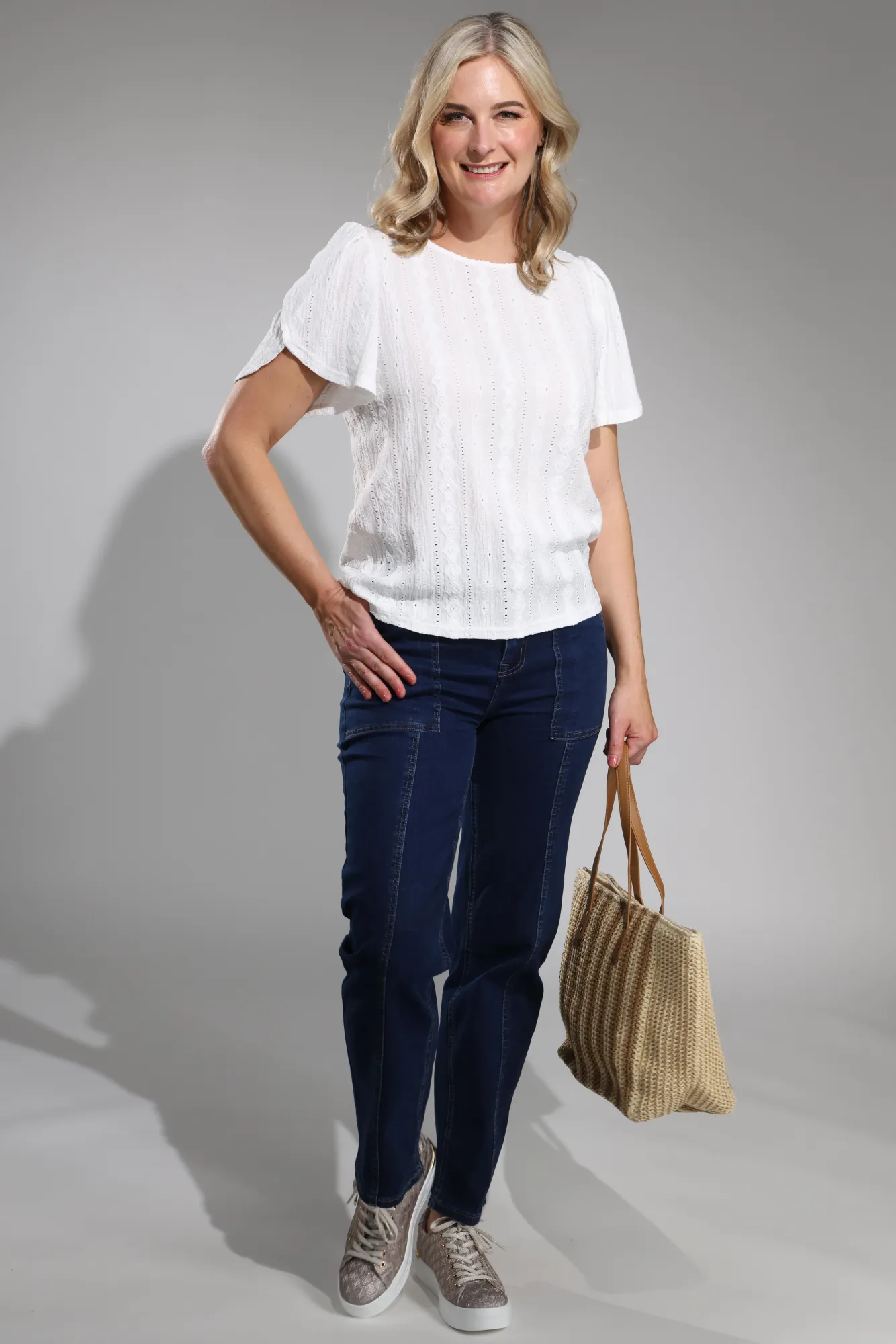 Straight leg Wonder Denim Jeans | DARK INDIGO | 6623A1 Compact Weave Technology