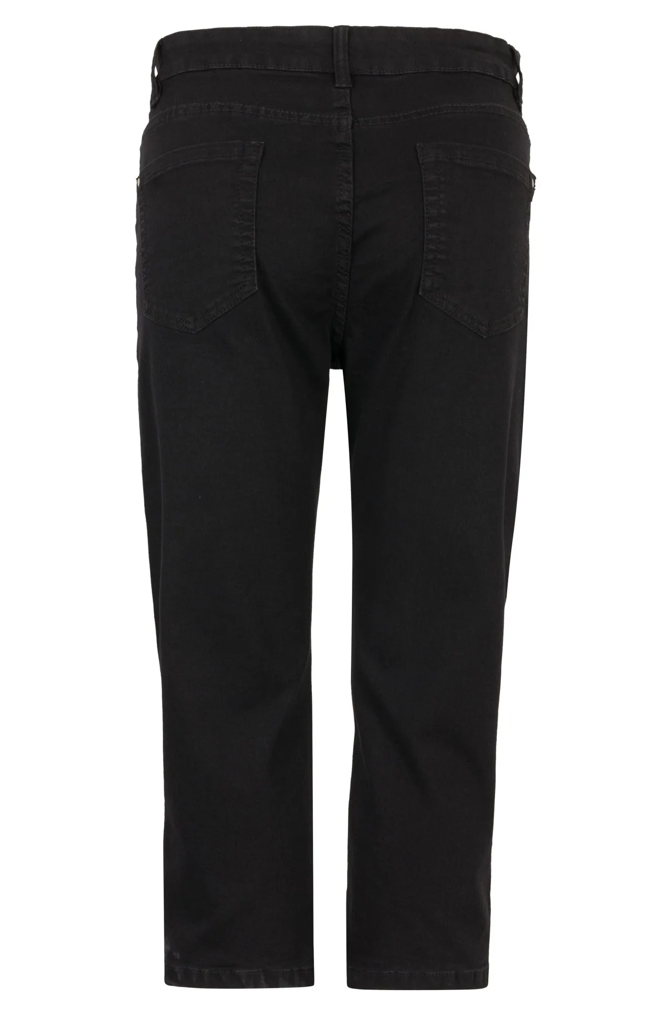 Morning Stroll Music Event Office Wear Twin Lakes Denim Mid Calf Jeans | Black | 6504A1