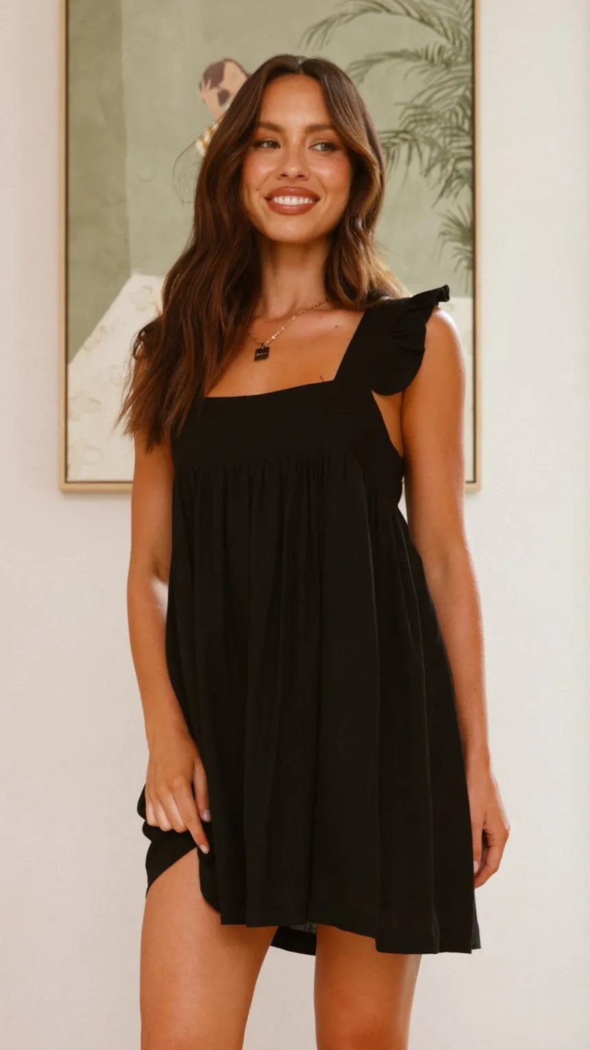 Josifine Mini Dress - Black Pop Beat