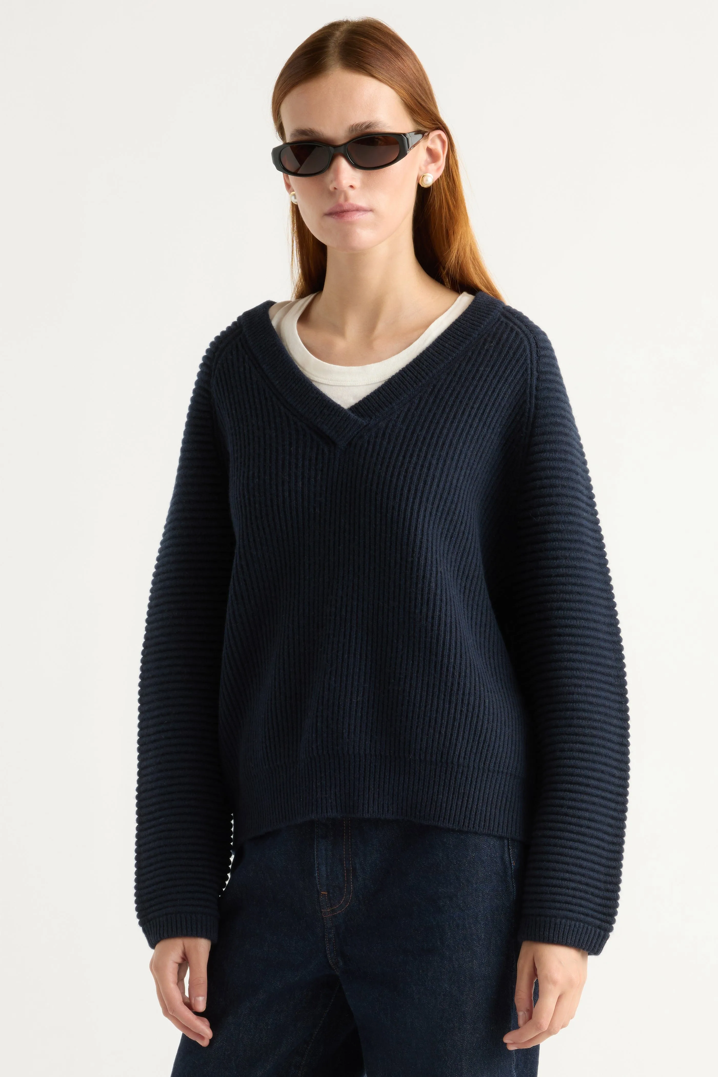 Turtleneck Knit Fabric Malala Organic Cotton-Wool Ottoman Sweater