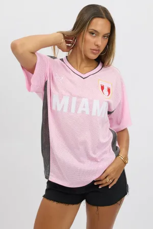 Fashionable Fit Pink Sport Tee Short Sleeve