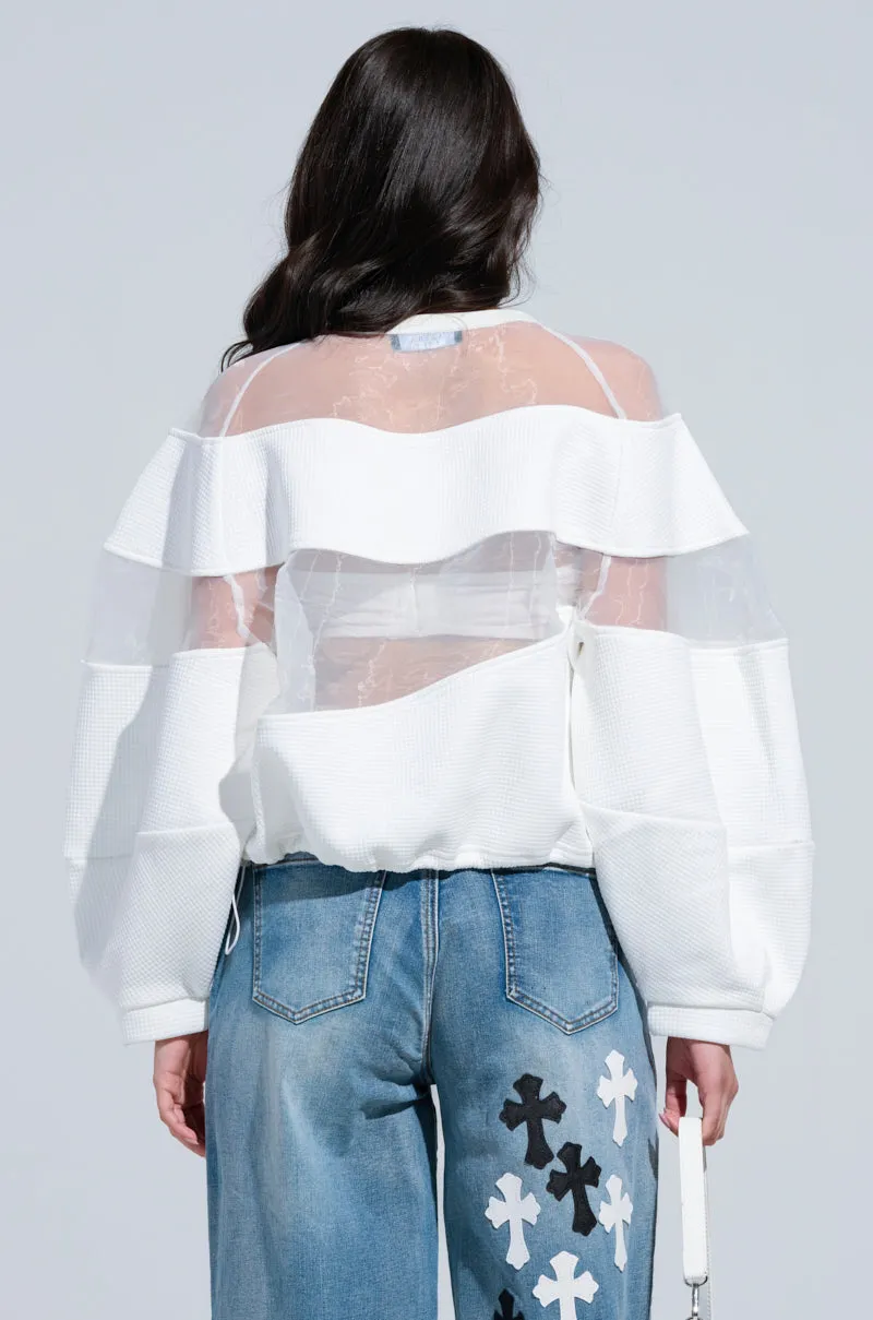 CUT HIM OFF SWEATSHIRT IN IVORY product mid range value