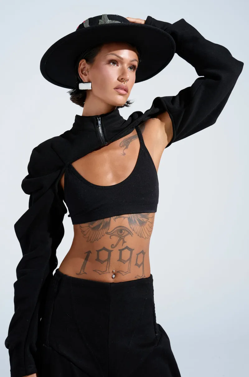 DONT MESS WITH ME CROP SWEATSHIRT Holiday Wear Neutral palette