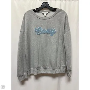 Sweatshirt Crewneck By Nine West In Grey, Size: L Graceful Design