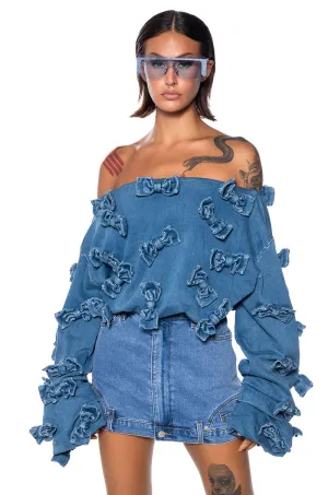 TIE ME UP OFF THE SHOULDER SWEATSHIRT Comfy Outerwear Minimal Look