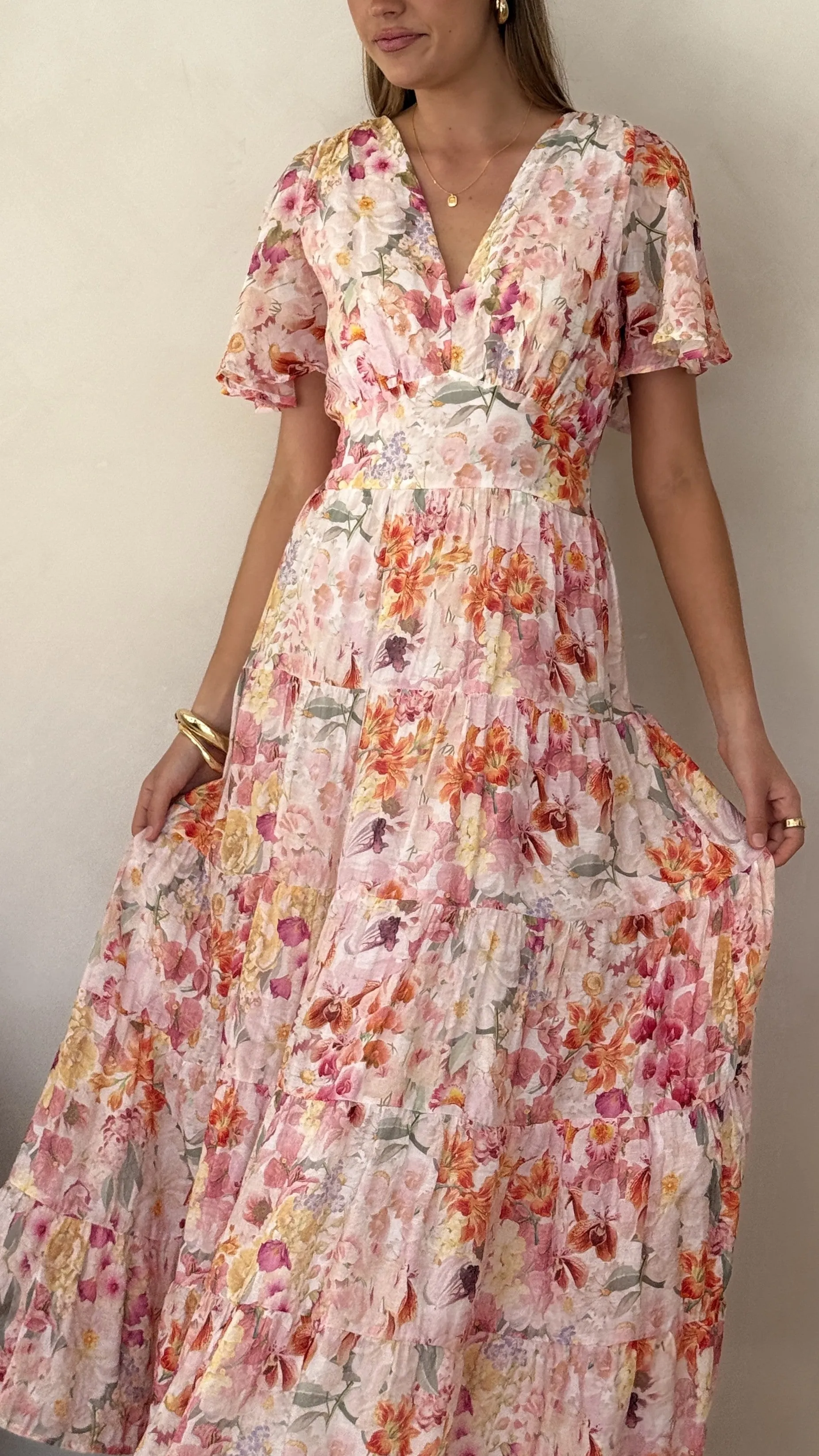 Jana Maxi Dress - Spring Floral Cozy evening dress