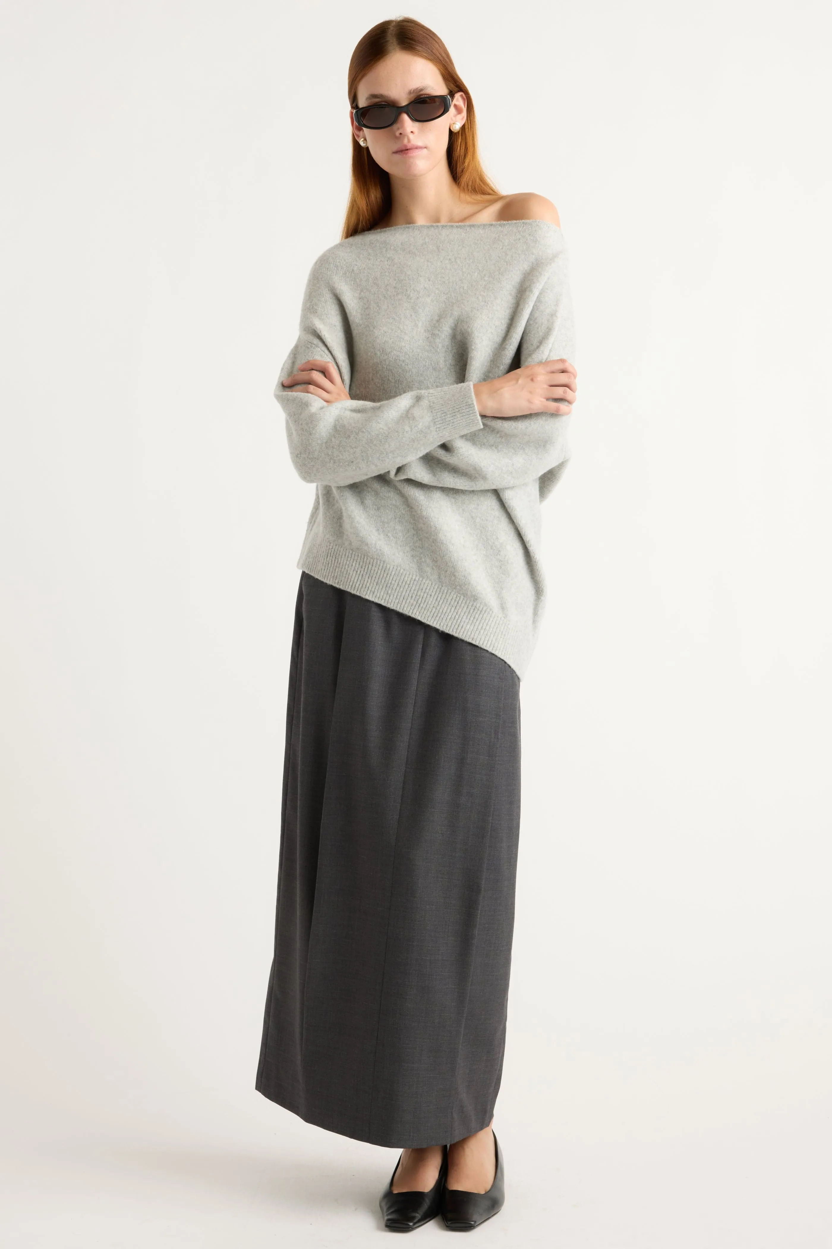 Iris Off-Shoulder Sweater Winter Ready Outfit Chilly Day Comfort