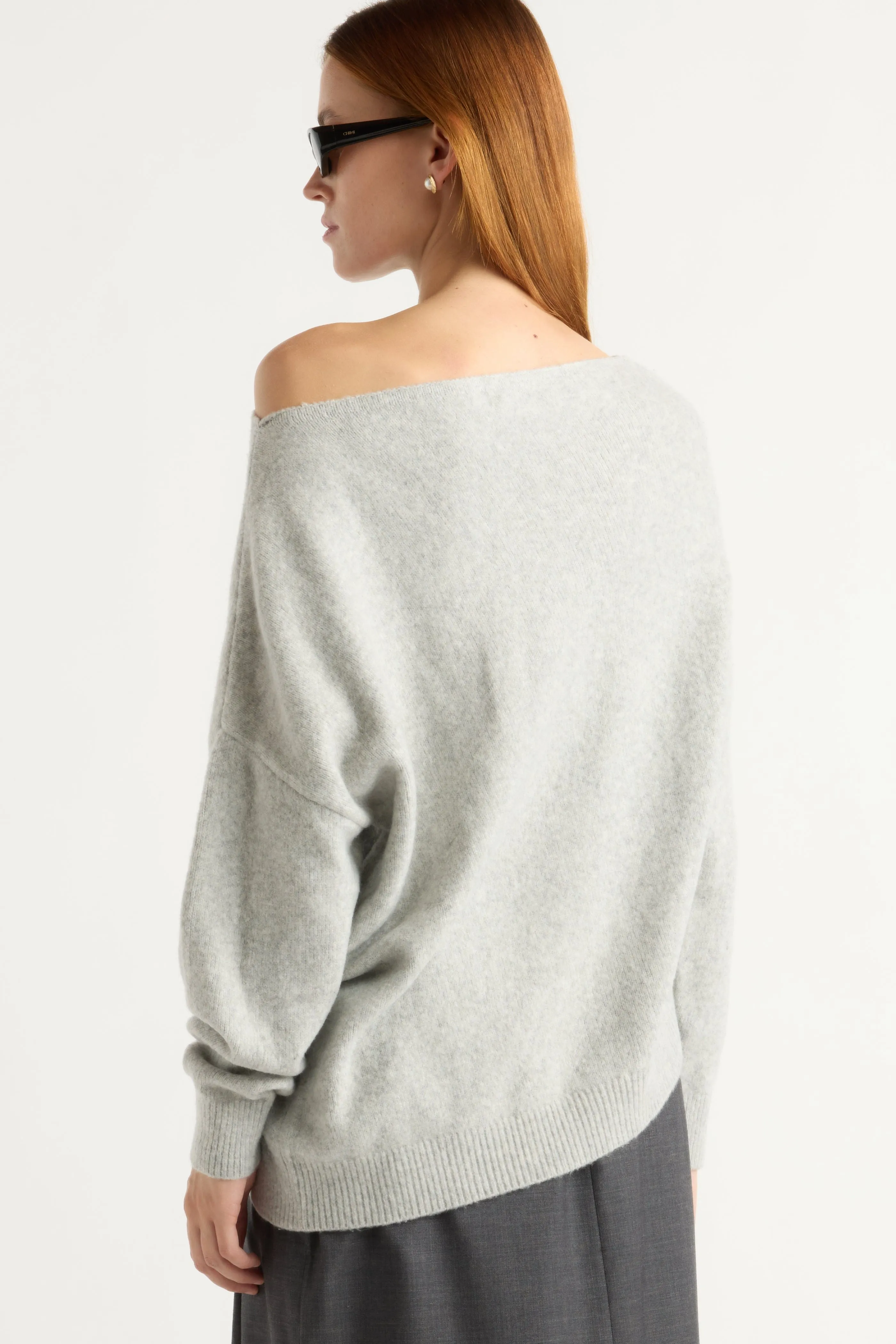 Perfectly Cozy Non Pilling Surface Iris Off-Shoulder Sweater