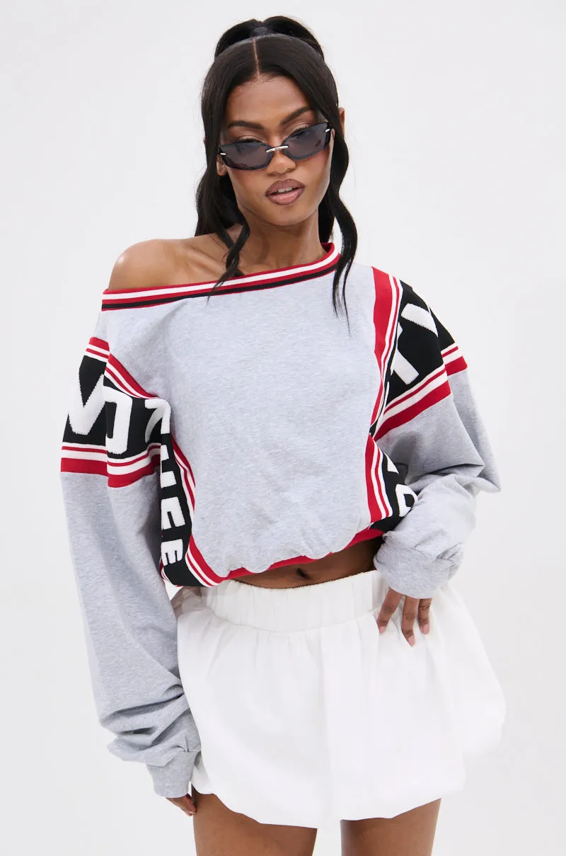 ONE TIME ONLY CROPPED SWEATSHIRT product gemstone luxury