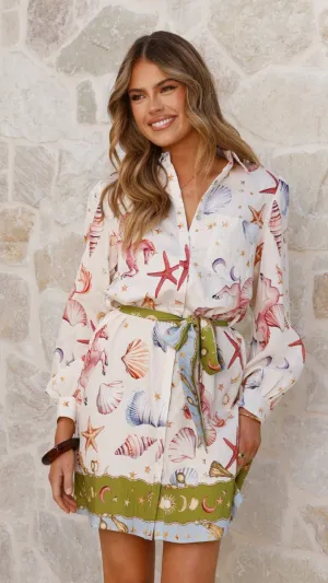Xara Mini Dress - Ethereal Print All Day Comfort Flash Beat