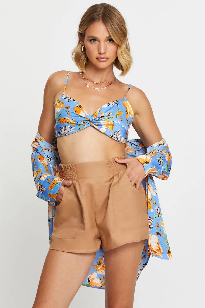 Everyday Comfort Hike Fit Print Singlet Bralette Sleeveless Crop