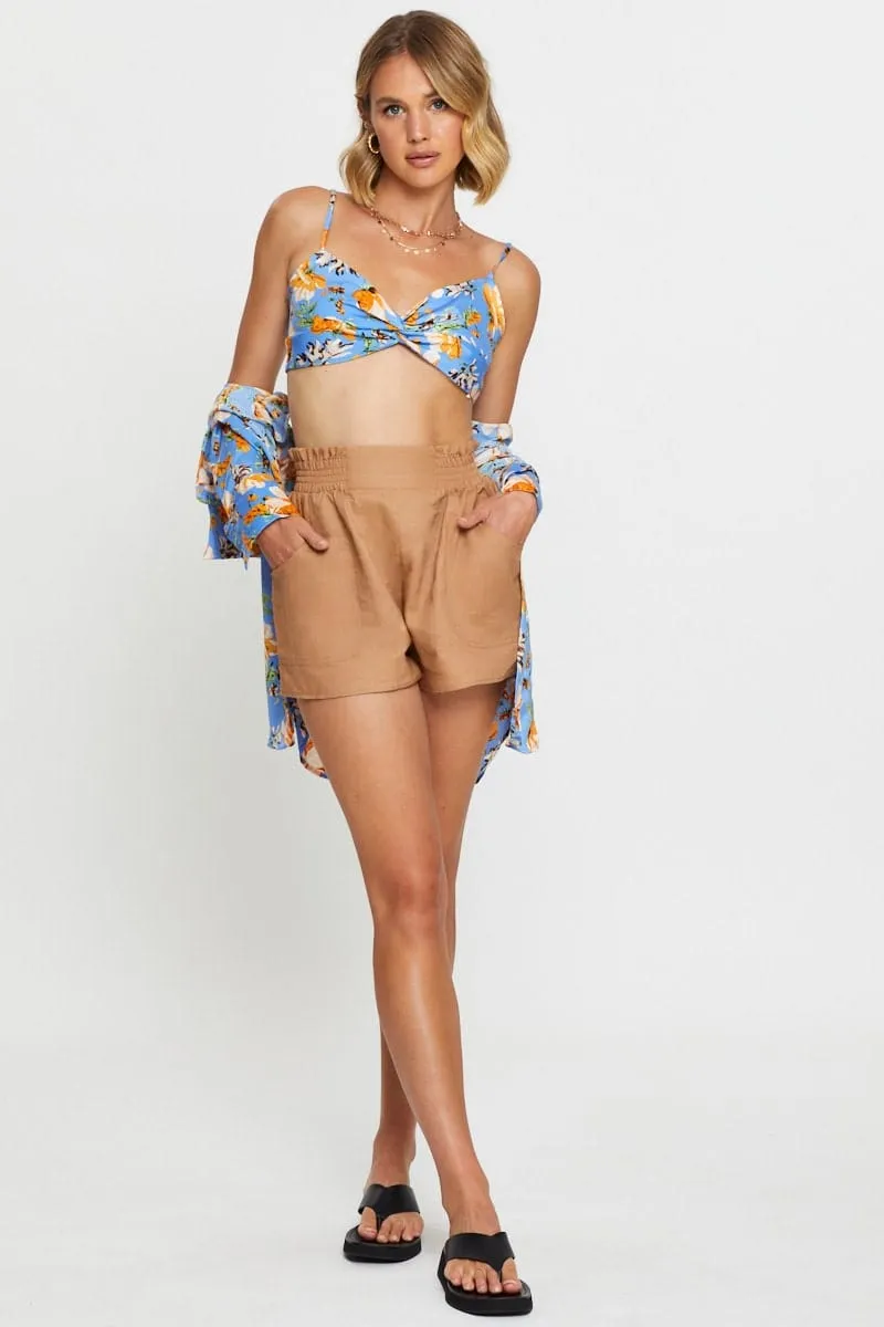 Casual Shoes Heart Glow Print Singlet Bralette Sleeveless Crop