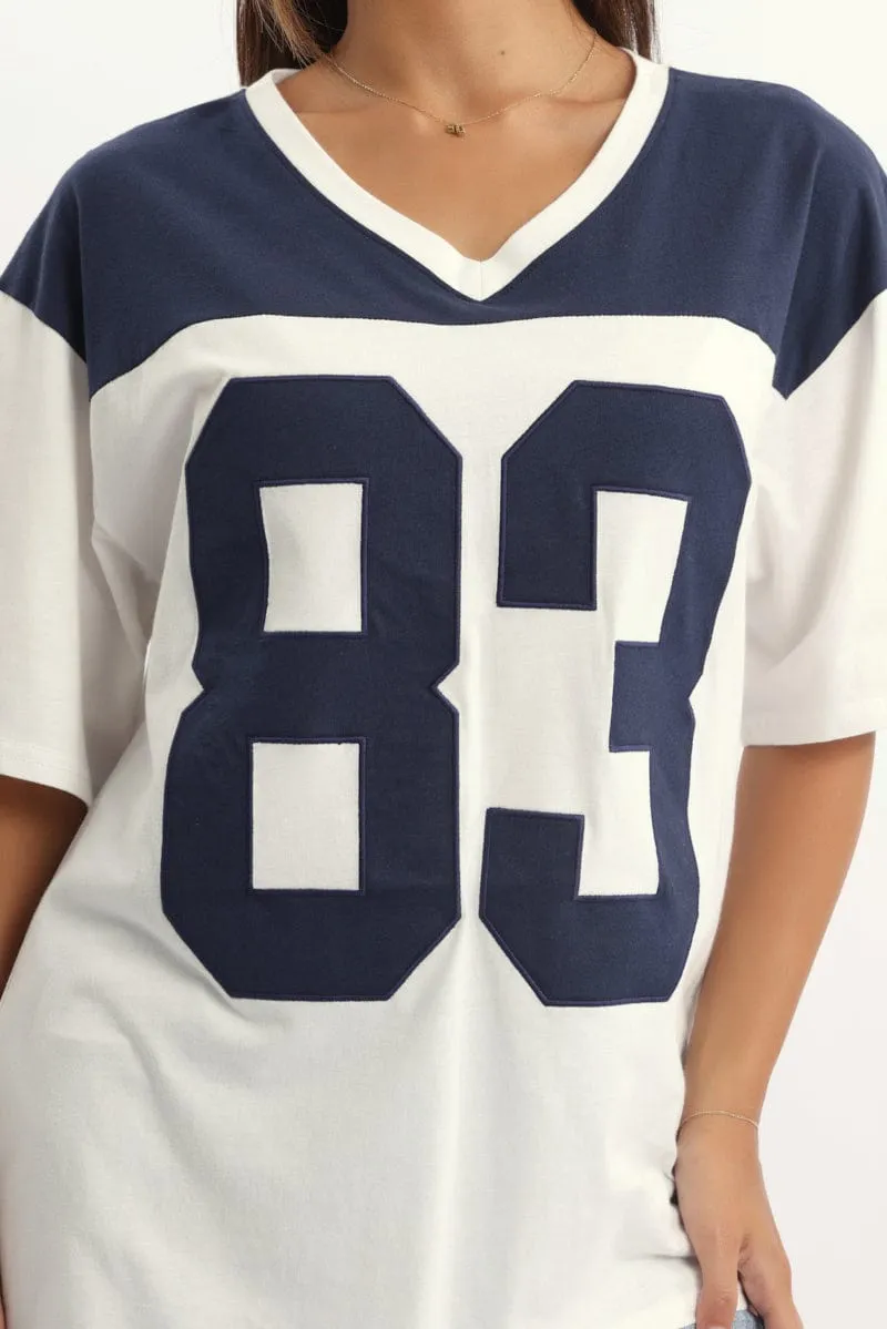 White Graphic Tee Short Sleeve Quick Drying