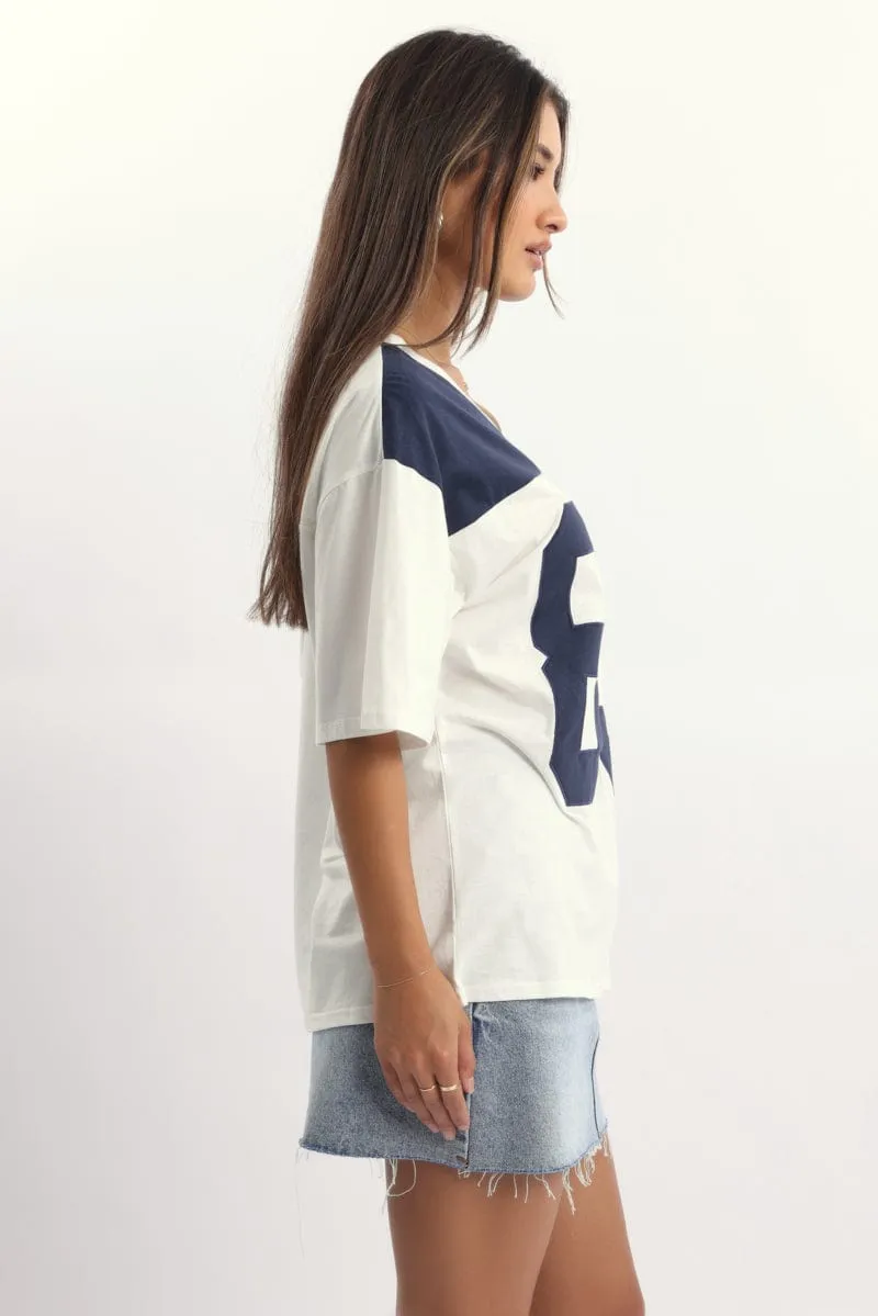 White Graphic Tee Short Sleeve Weekend Comfort