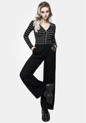 Cleome Floral Spiderweb Embroidered Trousers Water Repellent