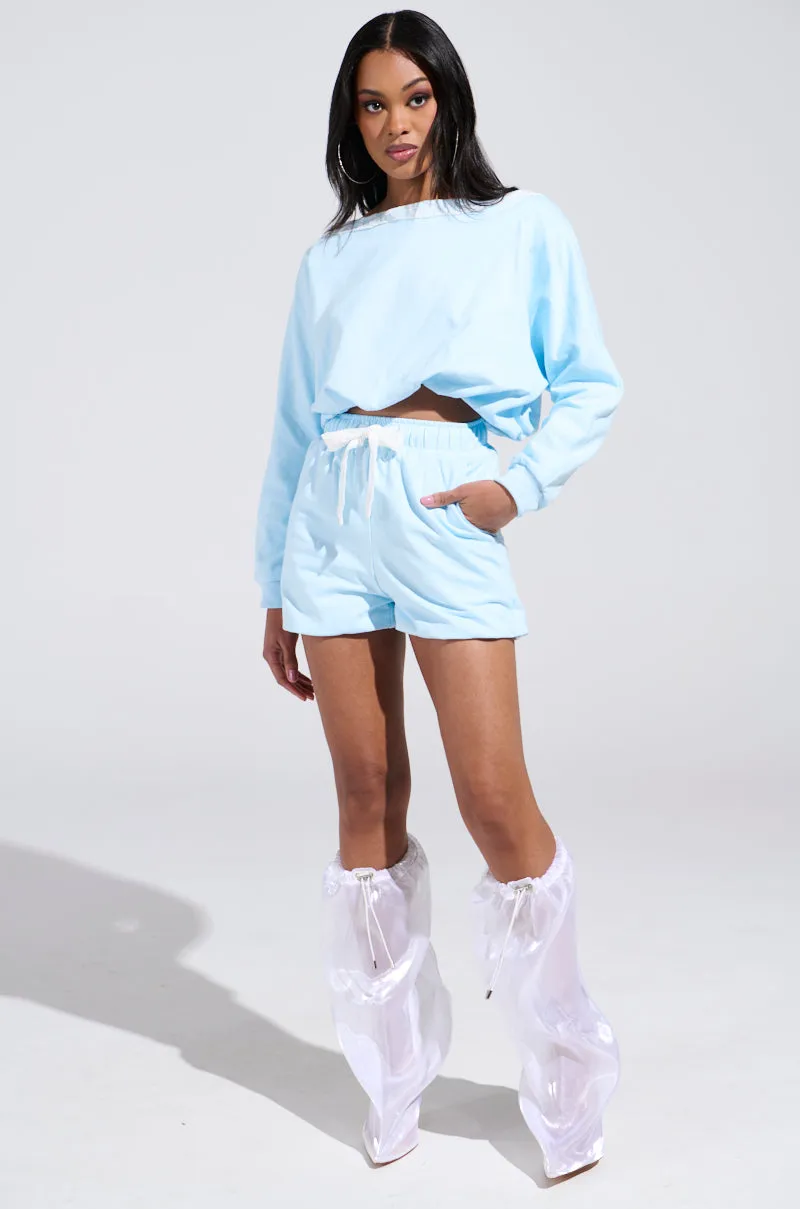 SKY BLUES SWEATSHIRT Minimalist Wear Youthful Vibe