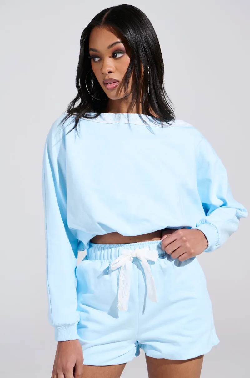 Travel Sporty Smart Wear SKY BLUES SWEATSHIRT