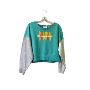 Modern Cut Machine Fit Athletic Sweatshirt Crewneck By Champion In Blue, Size:S