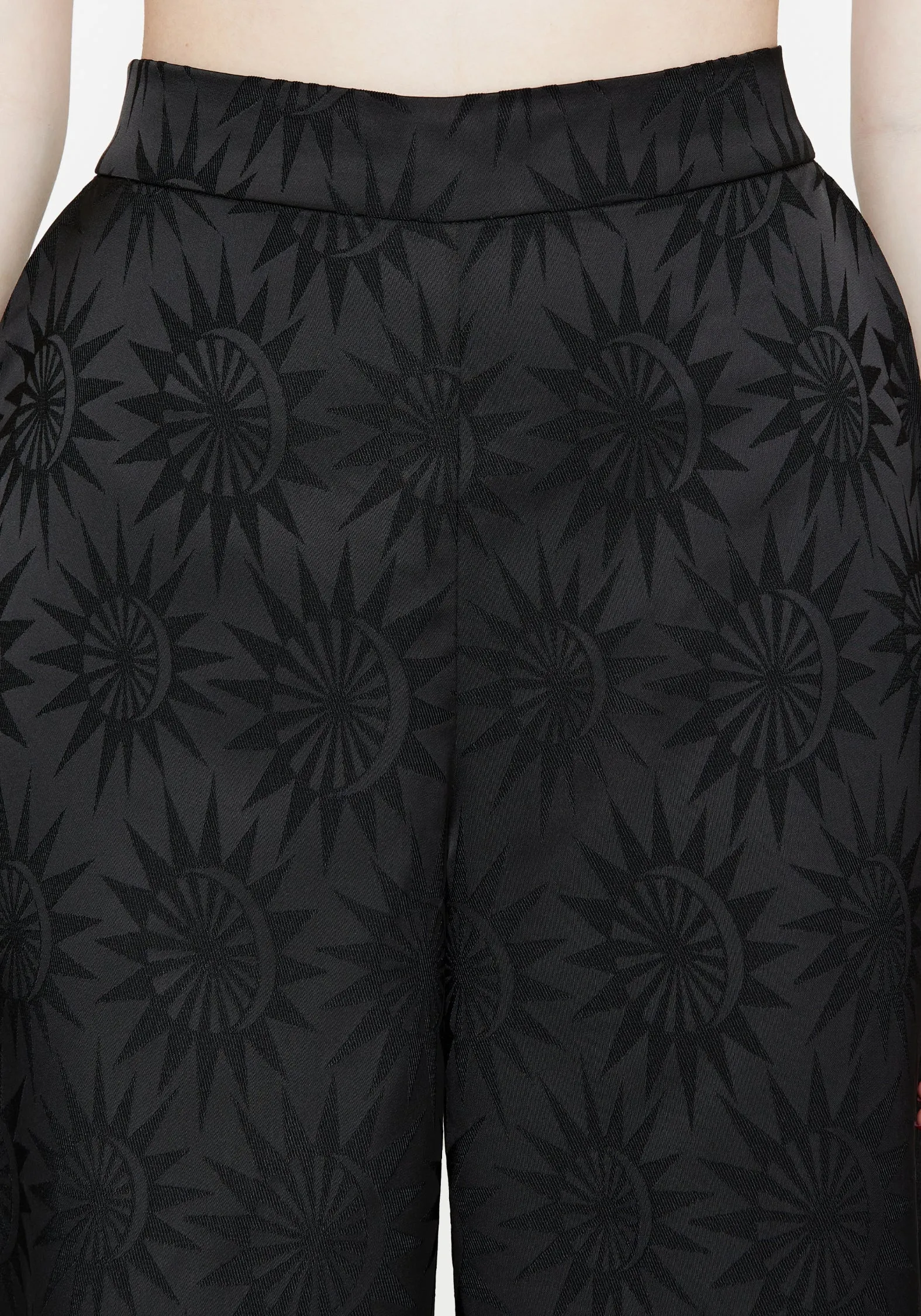 Semine Celestial Printed Wide Leg Trousers Flexible Gusset Chic Style