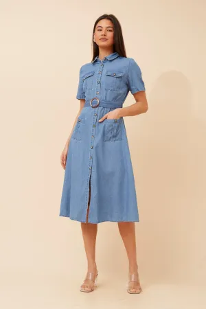 Crystal Light RIEKO DENIM SHIRT DRESS