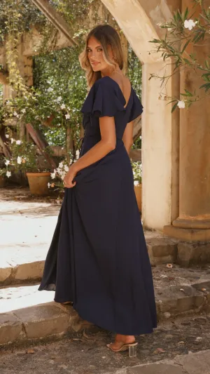Candle Glow Fashion-forward long piece Charlize Maxi Dress - Navy