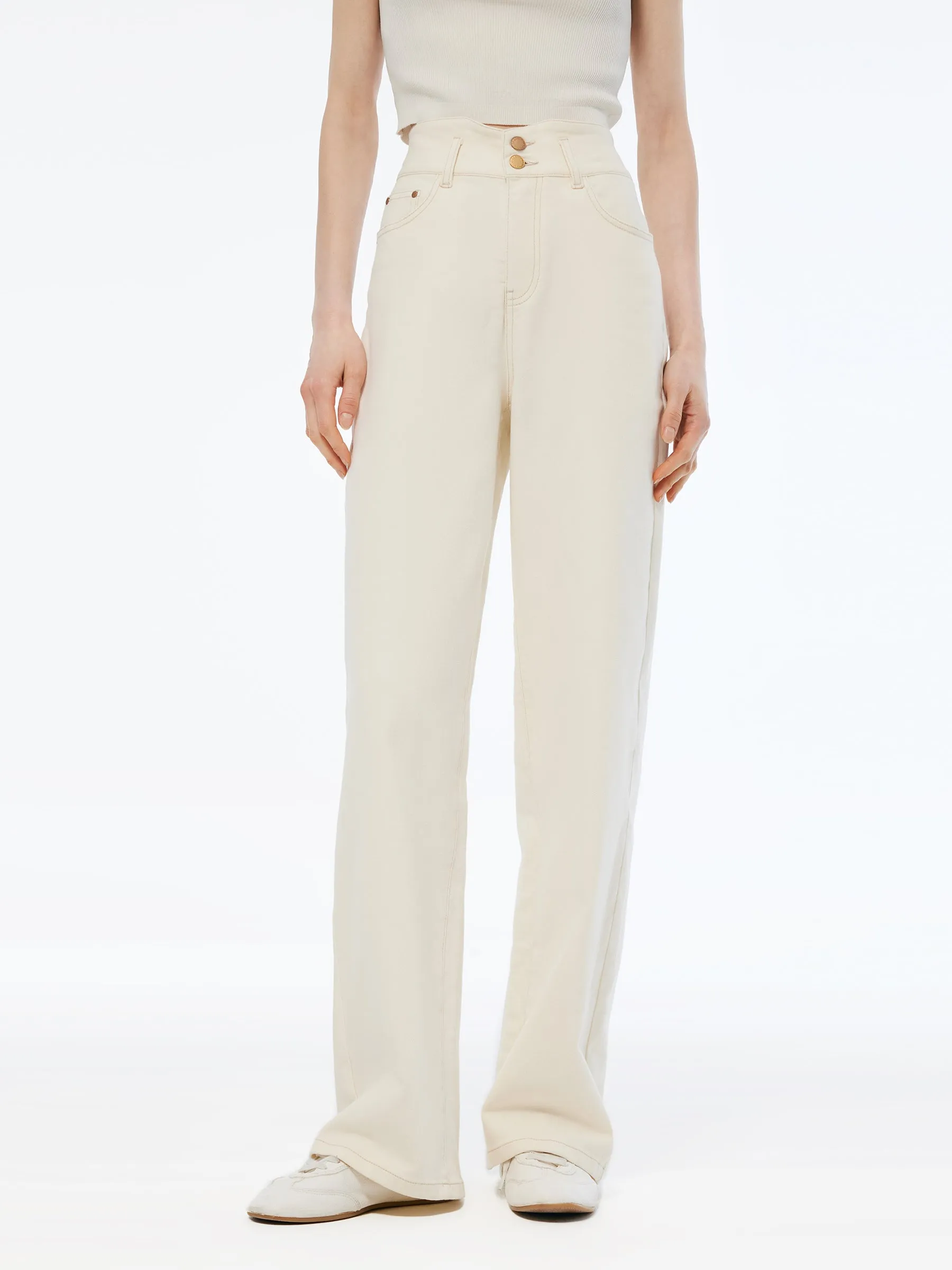 Denim Wide Leg Women High Waisted Straight Jeans Fit and Comfort