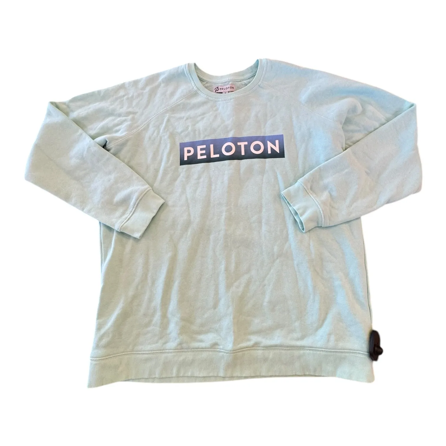 Relaxed Style Day Glow Athletic Sweatshirt Crewneck By peloton In Blue, Size:S