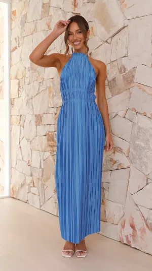 Frances Maxi Dress - Blue Classic Grace Perfect for casual outings or formal events this dress can be styled to suit any occasion