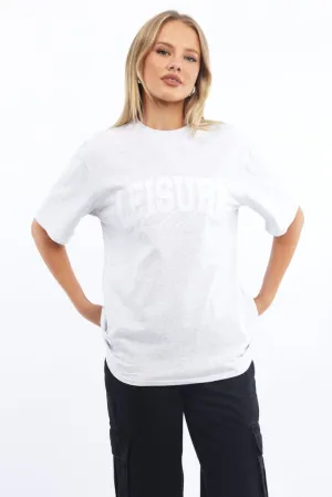 Grey Graphic Tee Short Sleeve FadeResistantPrint