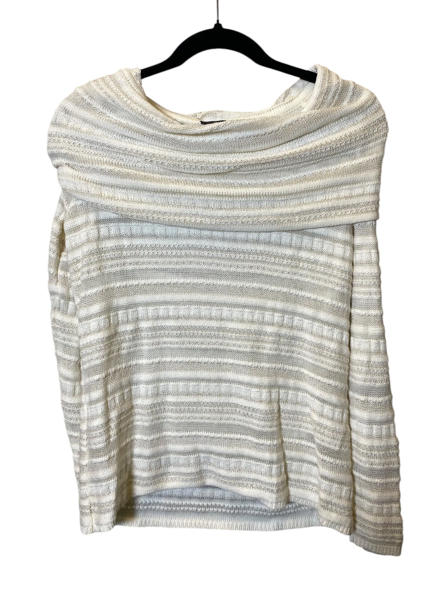 Adjustable Drawcord Sweatshirt Collar By Maurices In Cream, Size: M