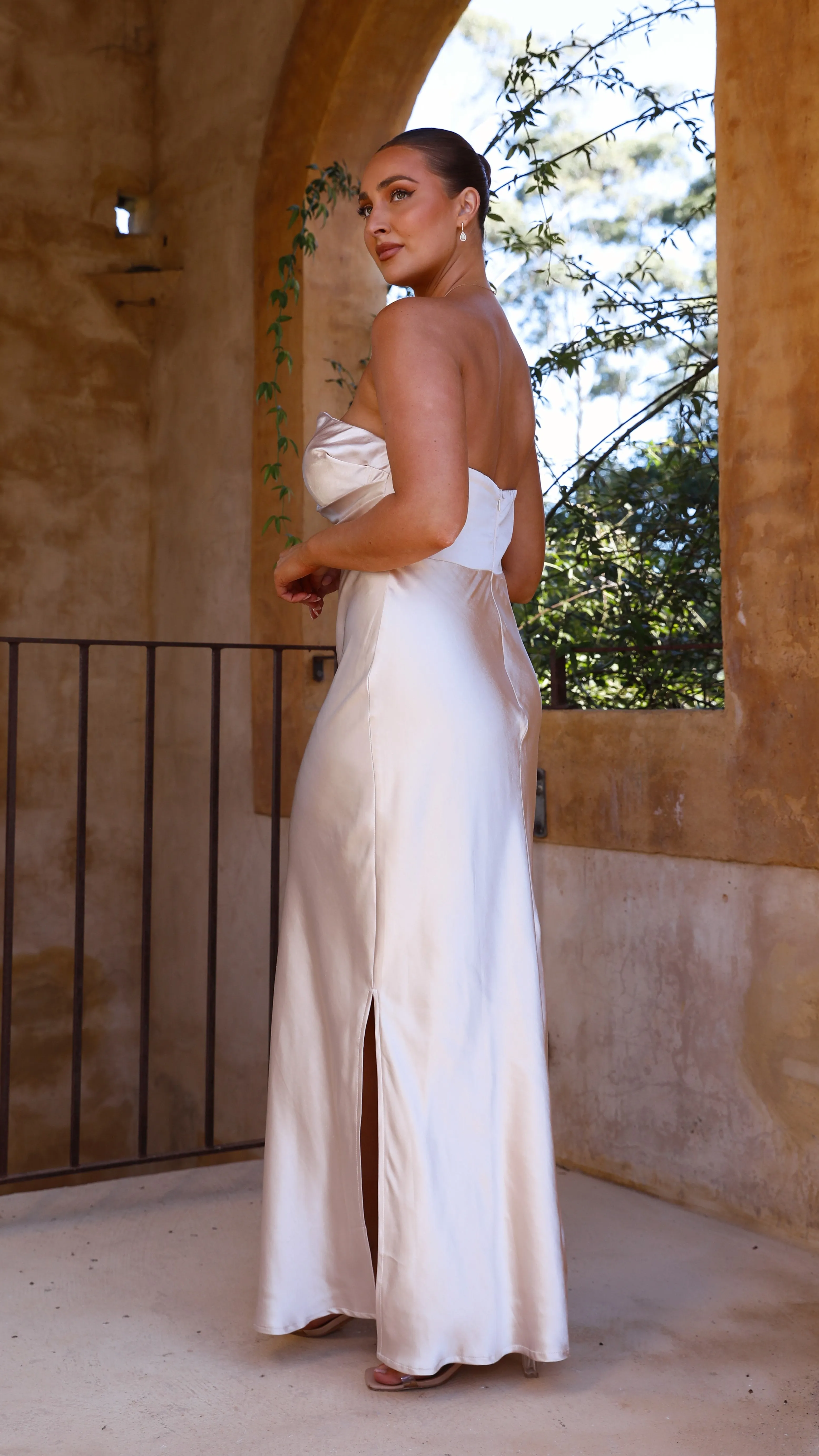 Brick Path Travel Easy Valerie Maxi Dress - Champagne
