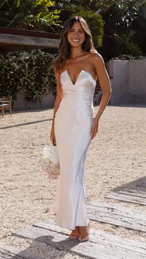 Chambray Light Valerie Maxi Dress - Champagne