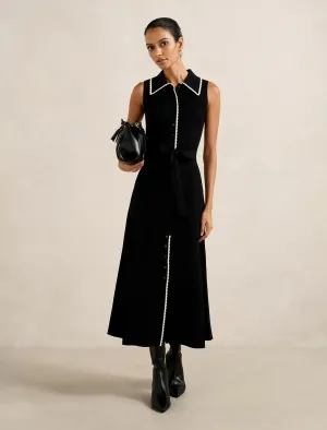 Raegan Petite Contrast Trim Midi Dress Casual Comfort Petite Style