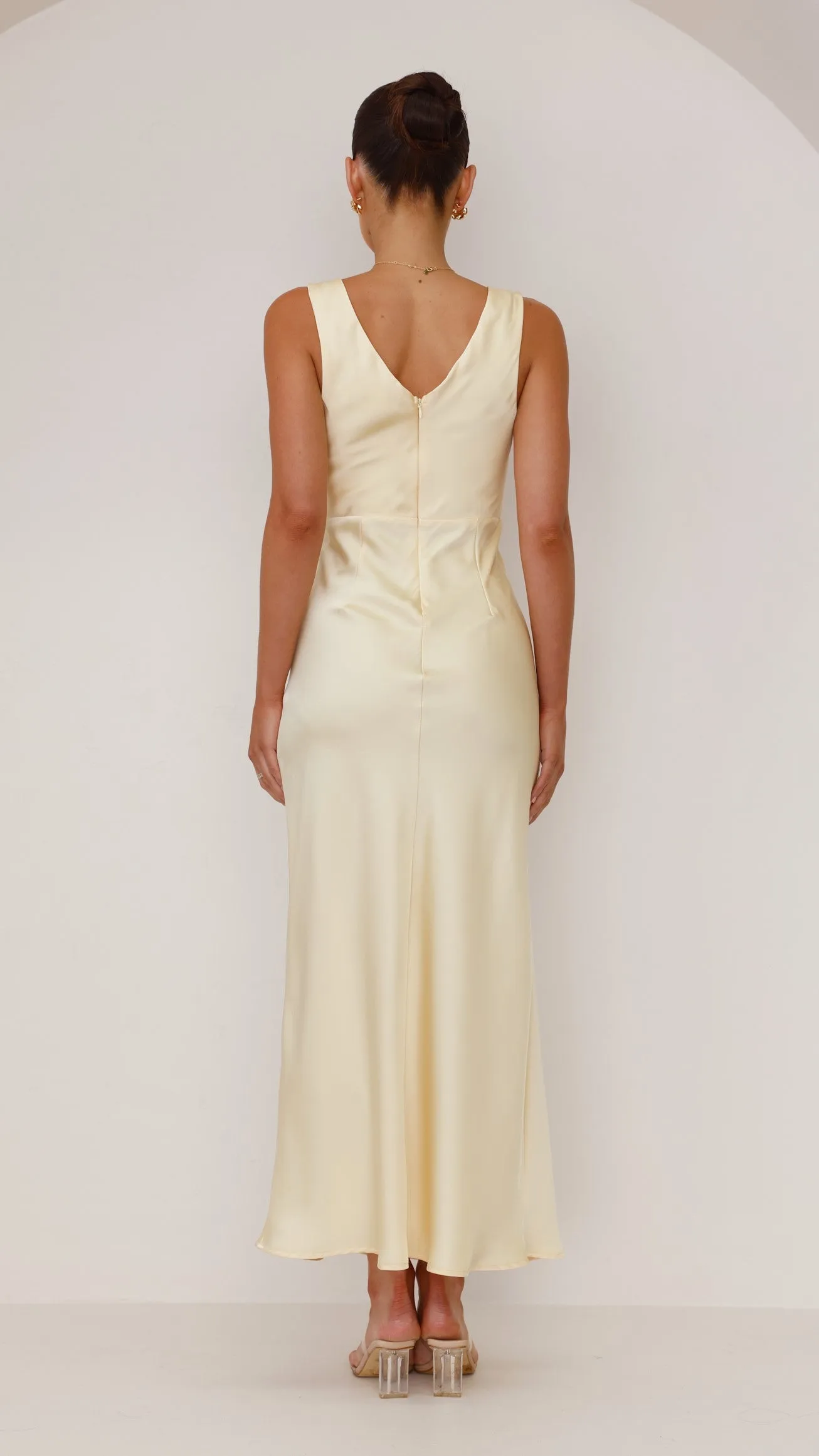 Taylor Maxi Dress - Yellow Wave Crest Stripe Flow